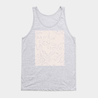 Minimalist Abstract Moon Space Warm Colours Pattern Tank Top